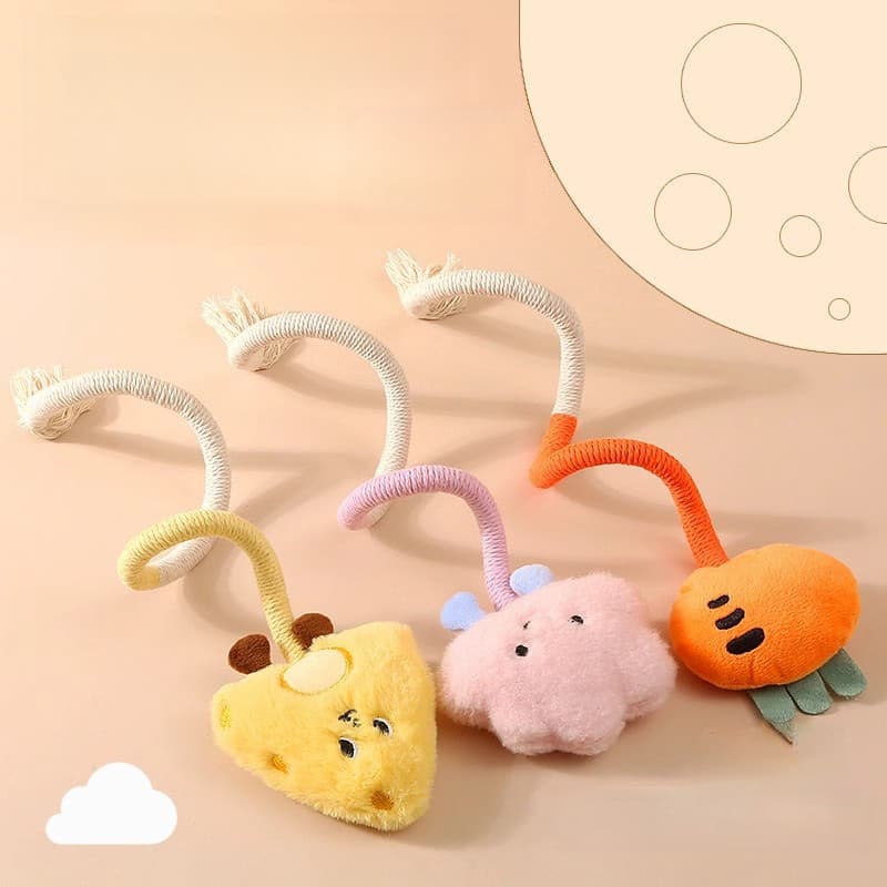 Conjunto de Brinquedos para Dentição de Gatinhos, Bastão de Morder Durável, Varinha de Provocação para Auto-Entretenimen