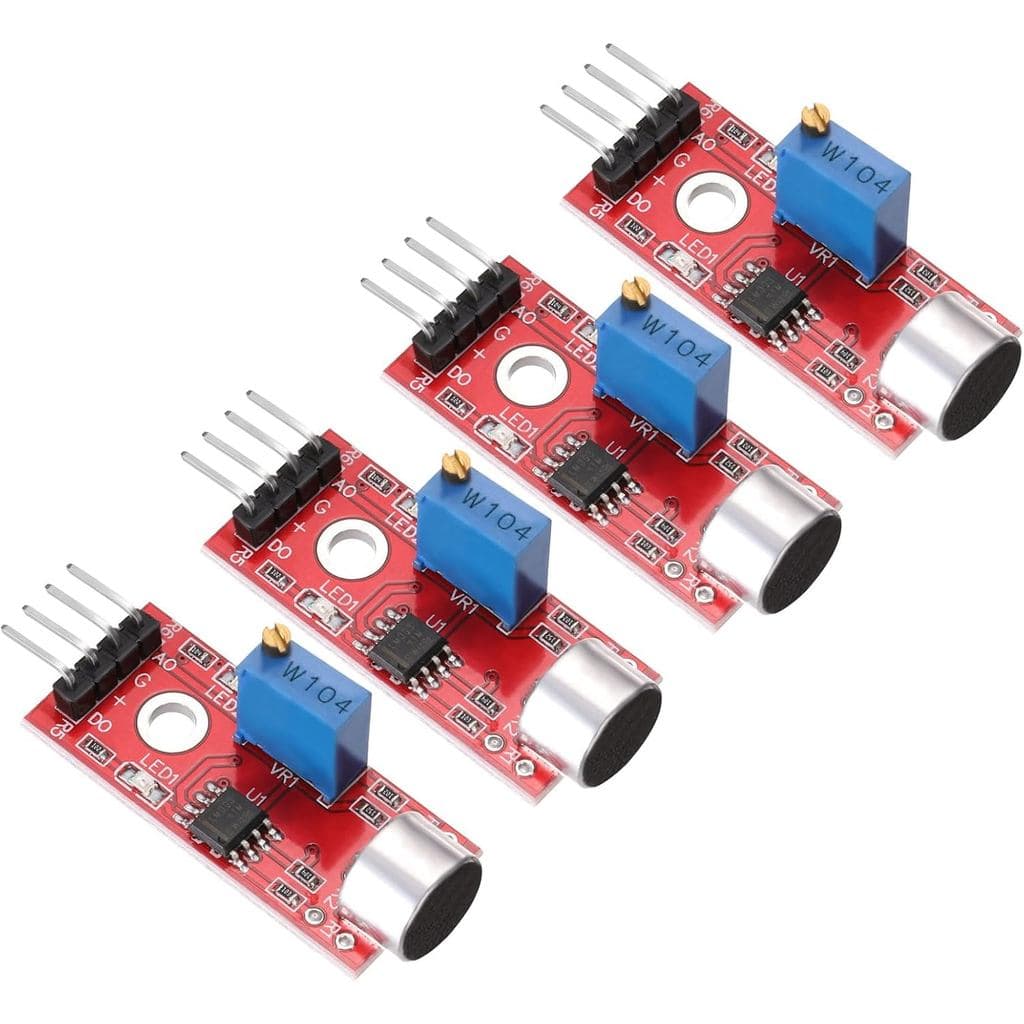 MECCANIXITY 4 Peças Sensor de Som para Microfone KY-037 Módulo de Detecção de Voz Sensor de Detecção de Som para Interru