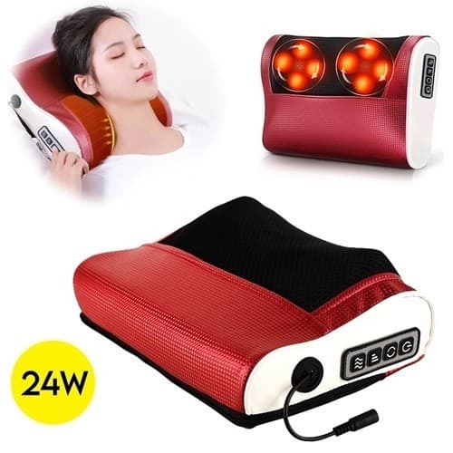 Almofada Massageadora Relaxante Shiatsu Infravermelho Alívio Pescoço Pés Costas  Pronta Entrega