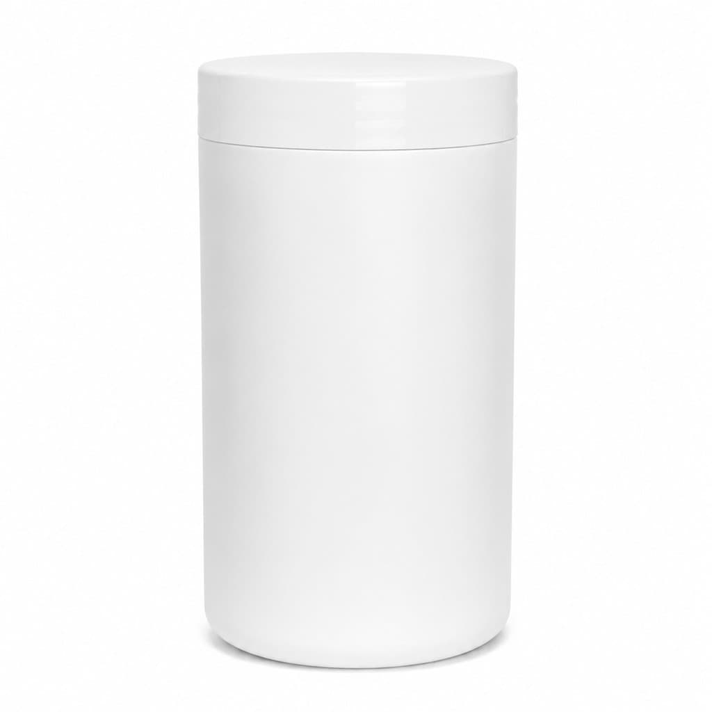6un Potes Plásticos 1 Litro 1000ml para Máscara Capilar e Creme Tampa Lisa Inviolável