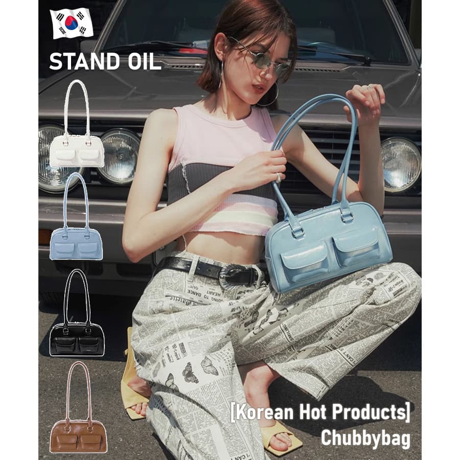 [2 Bolsos/Design Retrô] Bolsa Feminina de Couro Encerado Estilo Coreano Casual Bolsa de Ombro para Mulheres