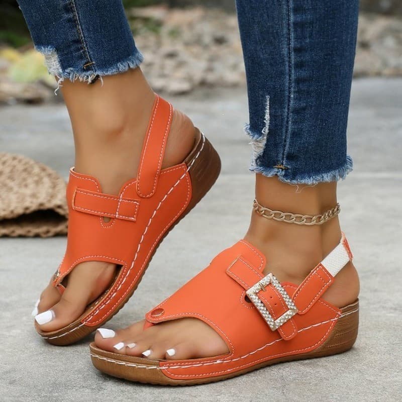 2026 Verão Sapatos Femininos Sandálias Dedo Do Pé Aberto Macio Senhoras Cunha Moda Lazer Feminino Sapato Festa Sandália