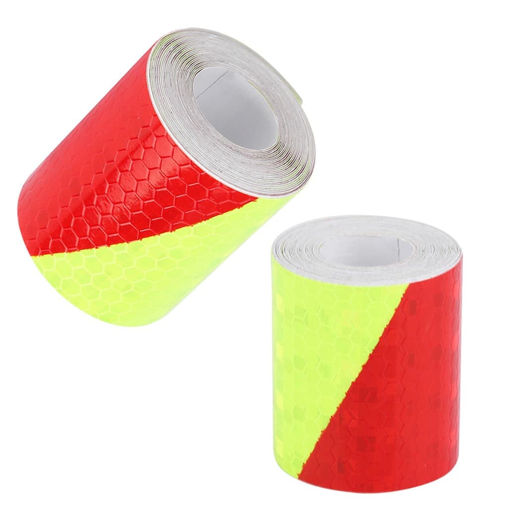 TMA ~ 5cm * 3m Fita De Advertência Reflexiva Decalque De Tira Adesiva Para Carro E Automóvel (Vermelho Fluorescente)