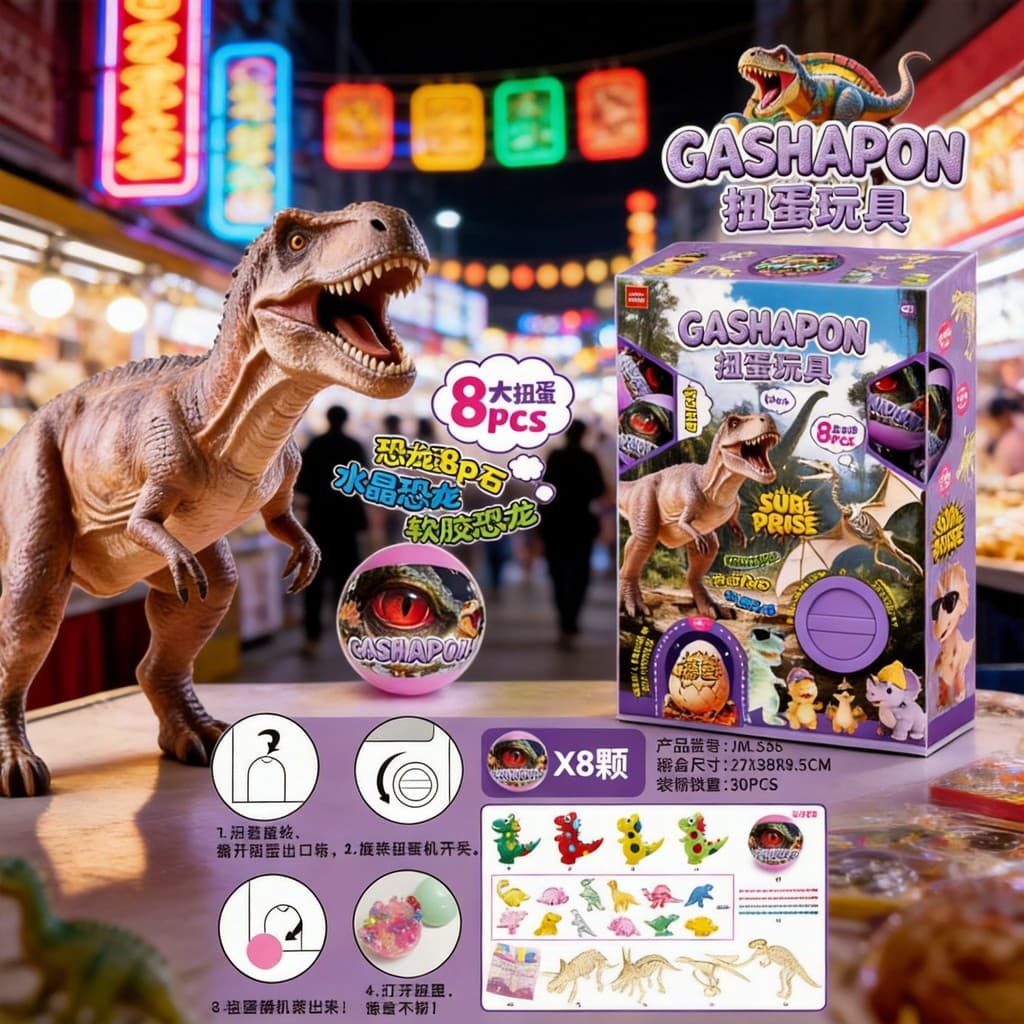 Um também é preço Máquina de brinquedo de cápsula de dinossauro Brinquedos infantis Stall Pequenos brinquedos de commodi