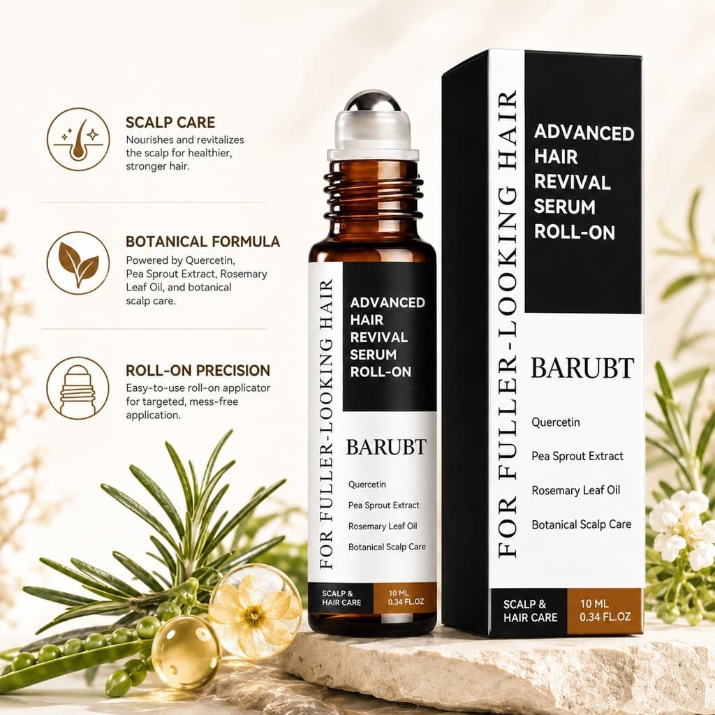 [Estoque pronto] Roll-On Scalp Care Essence 10ml Garrafa de palma Alecrim Ervilha Extrato de planta Líquido para couro c