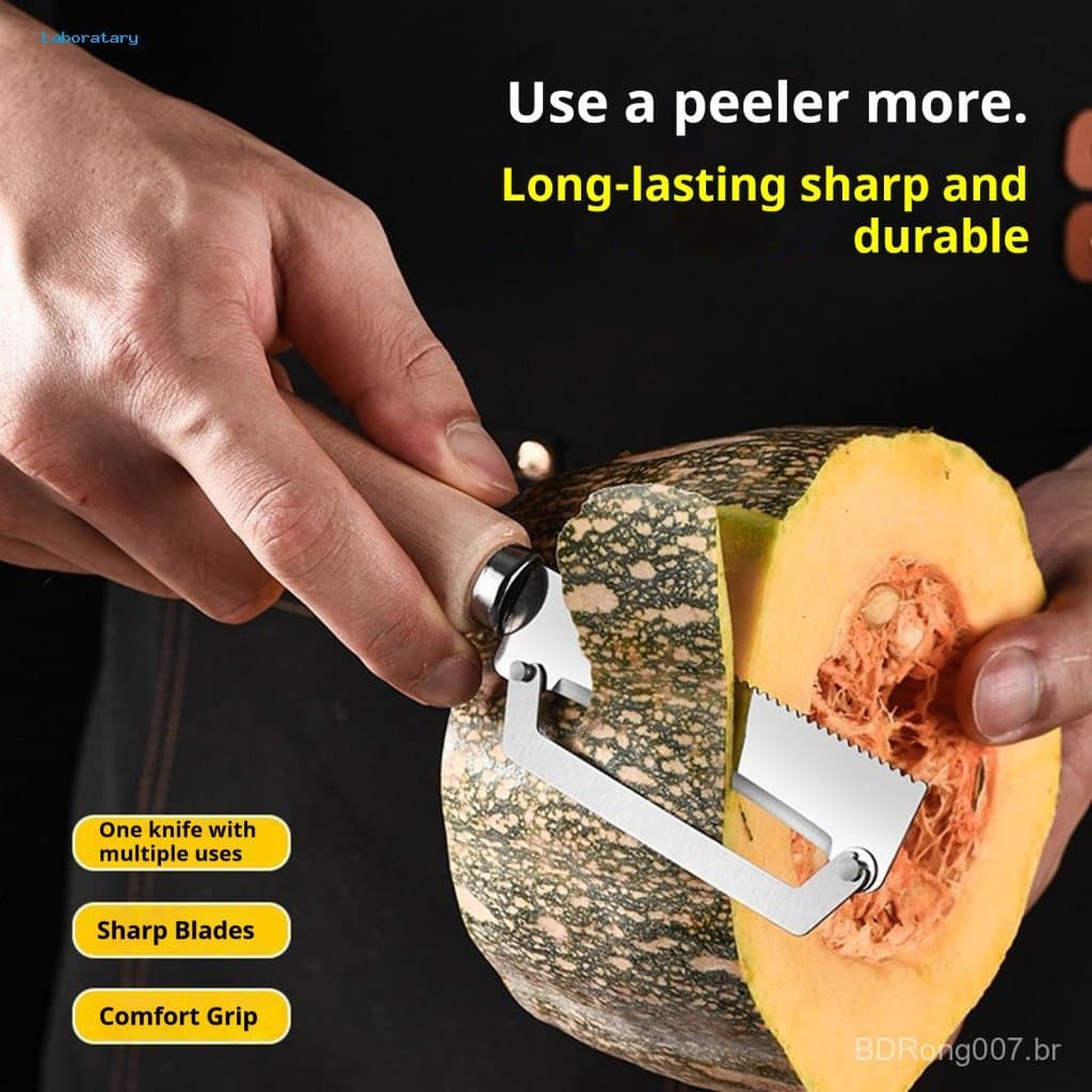 1/2Pcs SHARP PRECISION BLADES: This vegetable peeler features precision-ground stainless steel blades that effortlessly