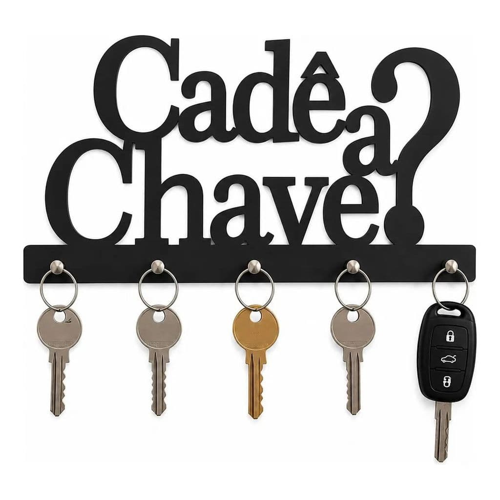 Porta Chaves Cadê A Chave Mdf 3mm Parede Decoração Casa