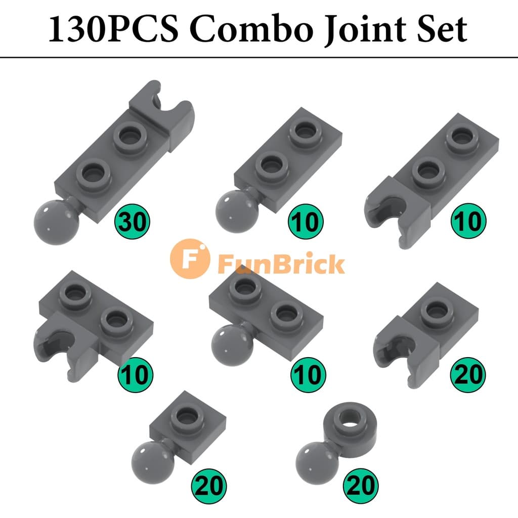 130/270/330/390 Pçs Combo MOC Modificado Conjunta Bola De Reboque Blocos De Construção Guerra Compatível Crianças Brinqu