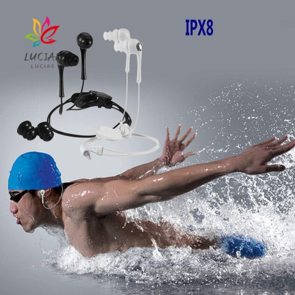 LUCIAE Fone De Ouvido Com Fio IPX8 , À Prova D'água De 3.5 Mm , Fones Intra-Auriculares Duráveis Portáteis