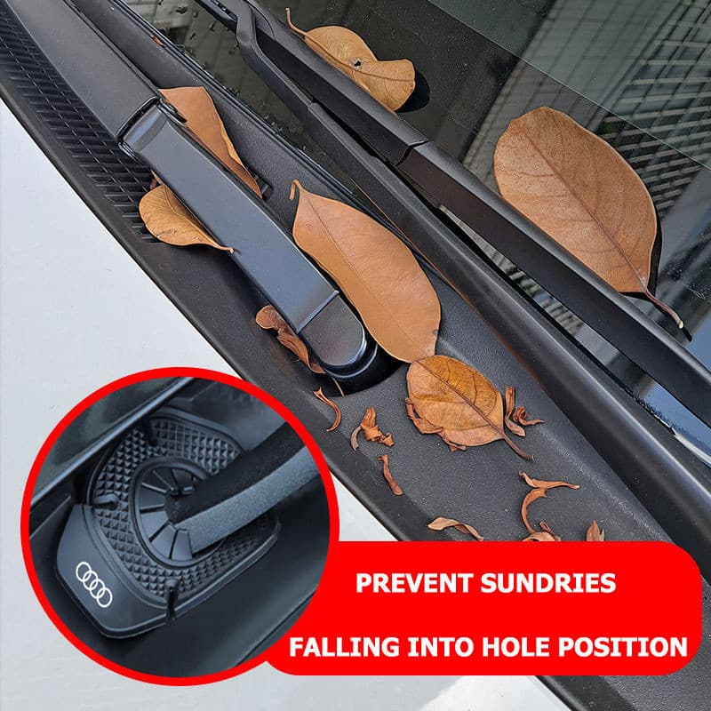 2 peças de capa protetora contra poeira para o orifício do limpador de para-brisa do carro são aplicáveis para Audi A4L