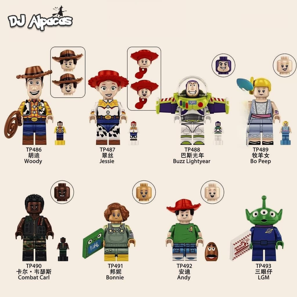 Blocos De Construção Figuras Brinquedo Colecionável TP486 TP487 TP488