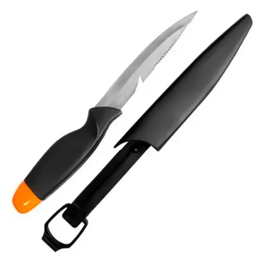 Faca Para Pesca Flutuante 5 . Com Bainha Profissional Camping Ar Livre