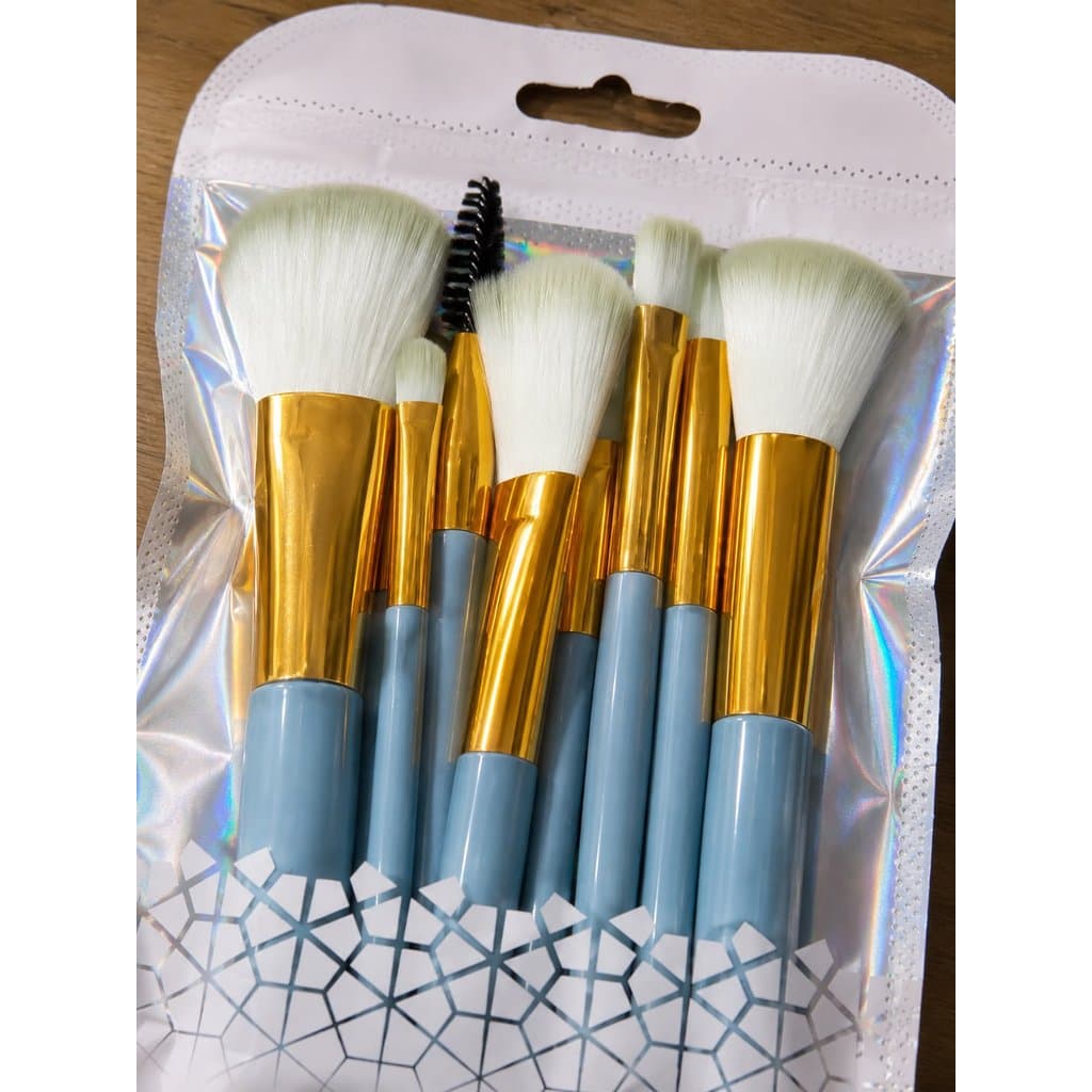 KIT 9 PINCÉIS PEQUENOS DE MAQUIAGEM – CORES SORTIDAS
