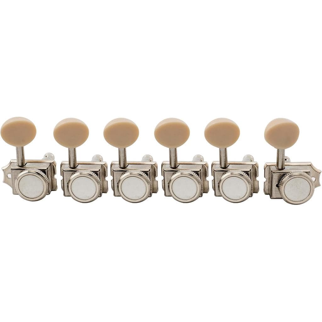 Musiclily Pro 6 inline Vintage Guitar Locking Tuners Guitar String Tuning Pegs Keys Machine Heads Replacement for Strat/