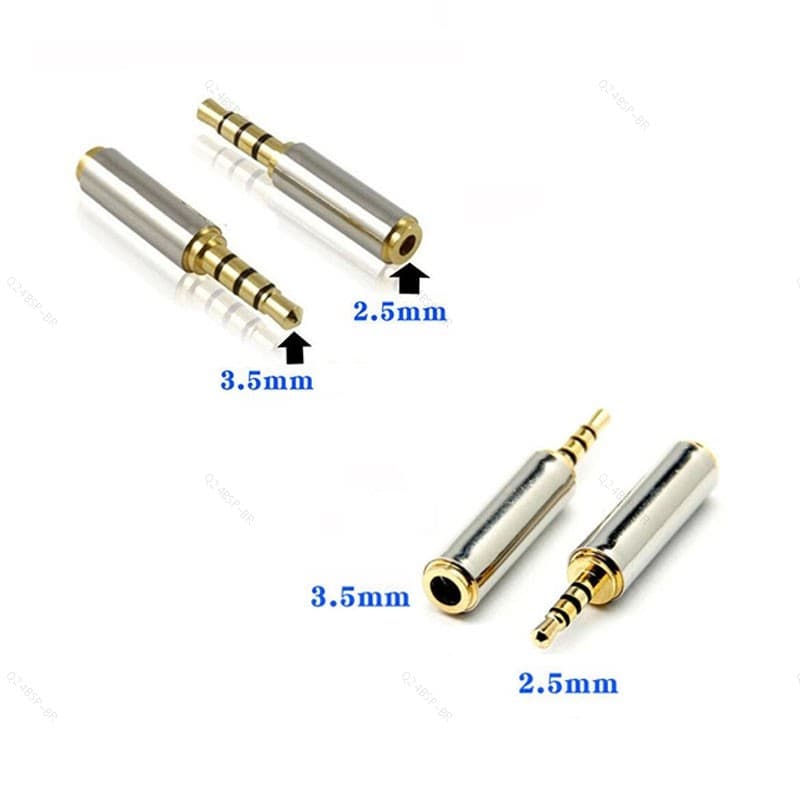 3.5mm Macho Estéreo Para 2.5mm Fêmea 2.5 3.5 Cabo Conector Adaptador Conversor Fone De Ouvido BR24B