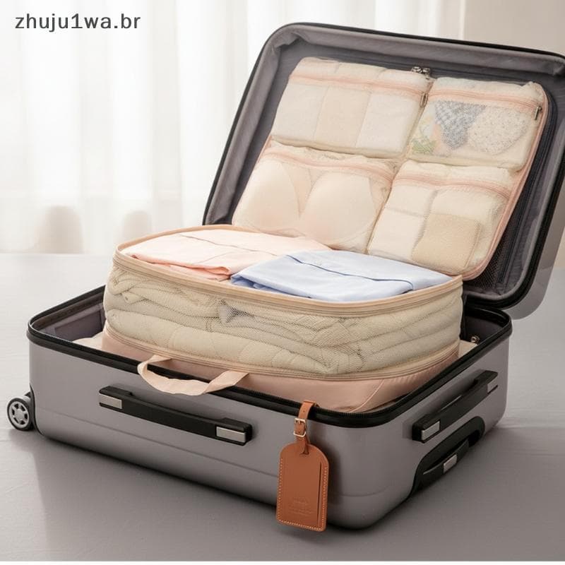 Cubos De Pintura De Viagem 5 Em 1 , Organizador De Bagagem Expansível , Durável Para Classificação De Mala Família