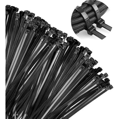 Kit 100 Abraçadeira Nylon Enforca Gato 400mm X 4.8 Reforçado Preto