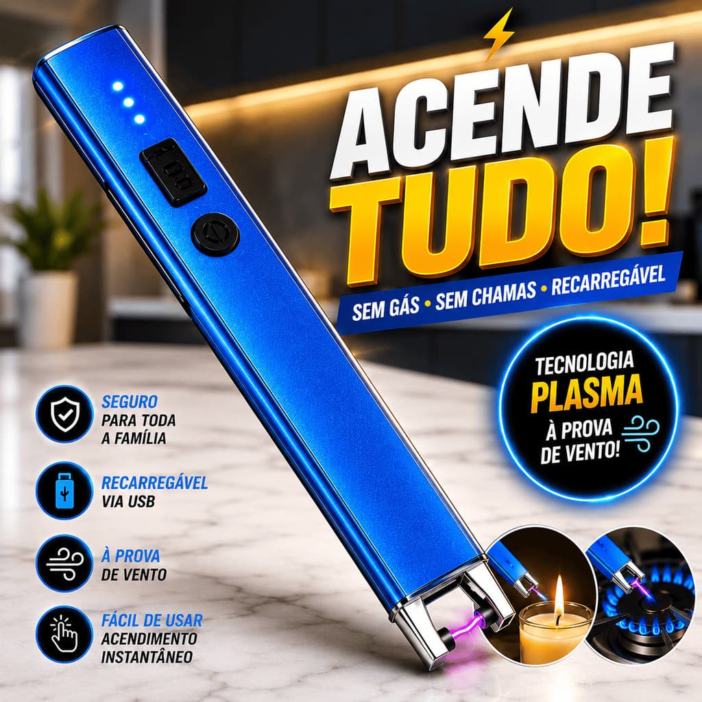 Acendedor Fogão Elétrico Eletrônico Usb Recarregável Luxo de plama Alta Qualidade Premium