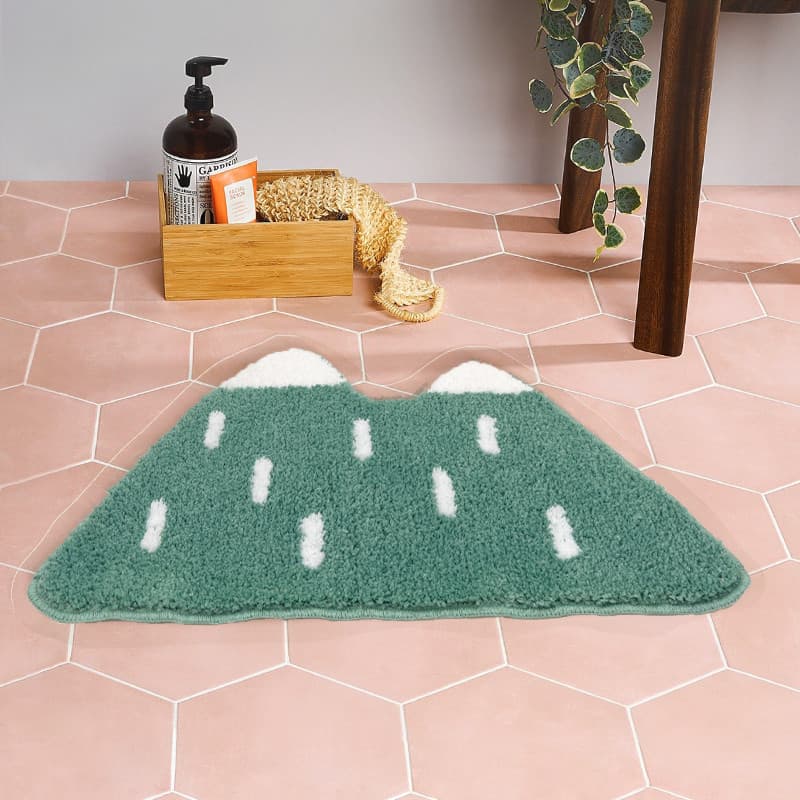 Uma escolha um japonês simples tapete de pelúcia banheiro absorvente tapete porta do banheiro passo pé tapete bonito