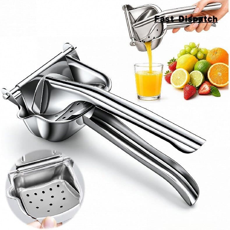 Espremedor de Limão em Aço Inoxidável 304, Espremedor Manual Lavável na Máquina de Lavar Louça |   Empunhadura Ergonômic