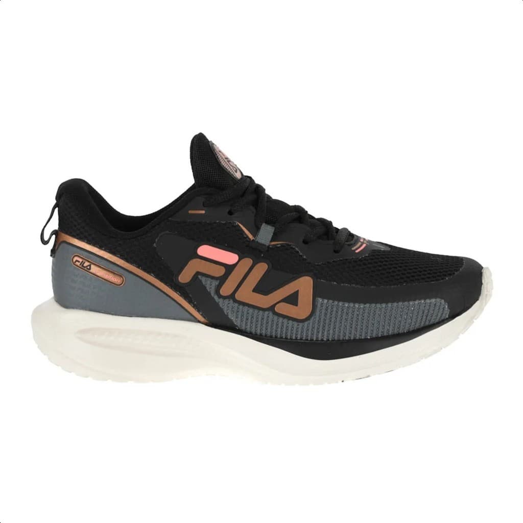 Tênis Fila Transition Preto e Coral - Feminino