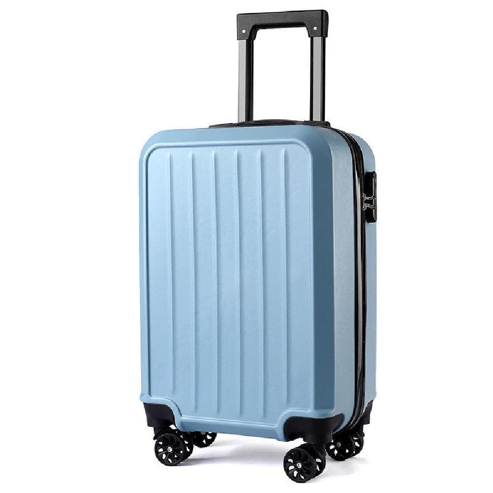 MALA DE VIAGEM PEQUENA 10KG GIRO 360 RIGIDA ABS BORDO ANAC DE MAO 4 RODINHAS EXECUTIVA CADEADO SENHA AZUL