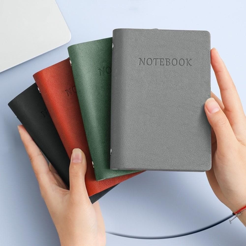 Planejador De Bolso , Blocos De Notas Em Espiral , Mini Bloco A7 , Livro De Registros , Capa De Couro PU , Caderno A7