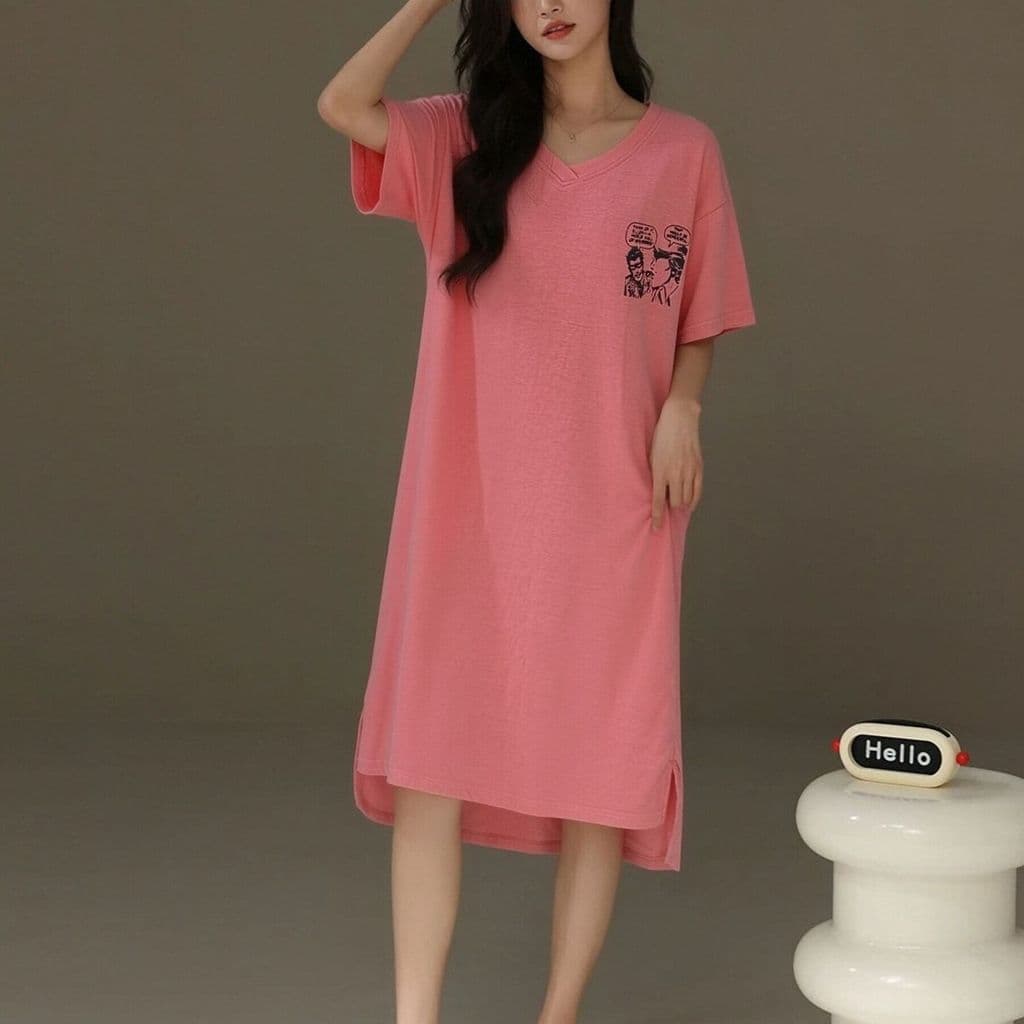 100% Modal camisola senhoras cor sólida verão estilo fino pijamas com almofada no peito feminino Extra longo tamanho gra