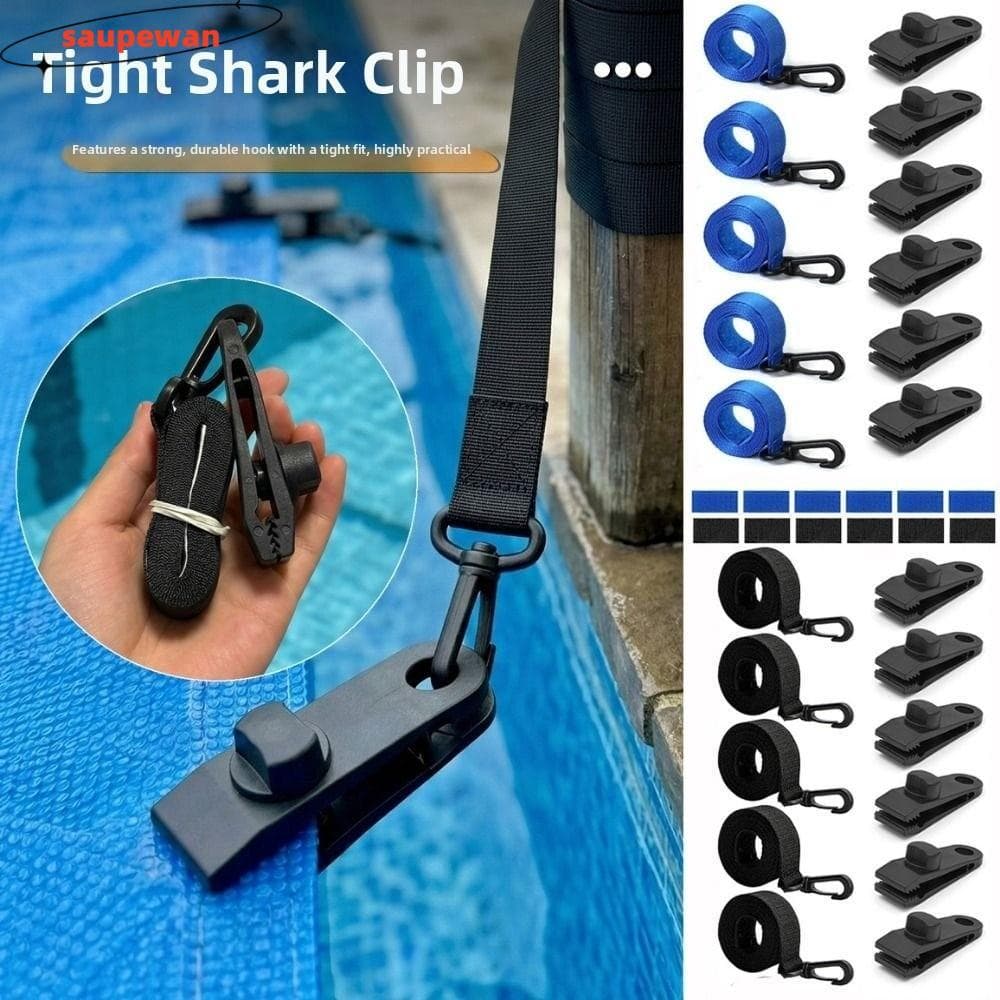 SAUPEWAN 1/6 Conjuntos De Kit De Fixação De Carretel , Cobertura De Piscina Universal Resistente À Prova De Vento , Pret