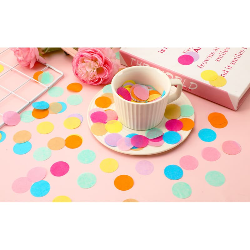 5.4 Onças Multicolorido Decoração De Mesa De Confete De Papel De Seda Redondo De 1 Polegada | , Aniversário , Pontos Cir