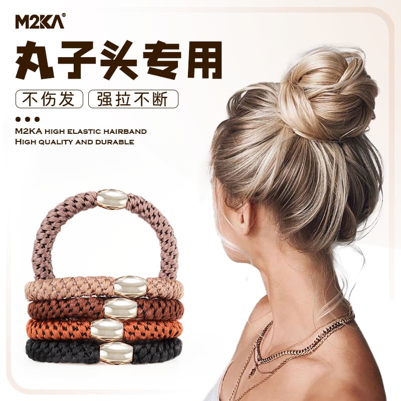 M2KA laço de cabelo trançado à mão feminino alta elasticidade novo estilo confortável durável bandana laço de cabelo bol