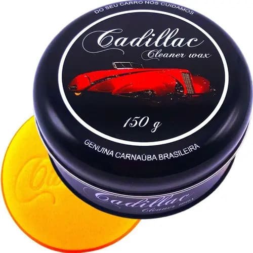 Cera Automotiva Cleaner Wax 150g Cadillac Cera em Pasta Carnaúba Alto Brilho Proteção Repelência