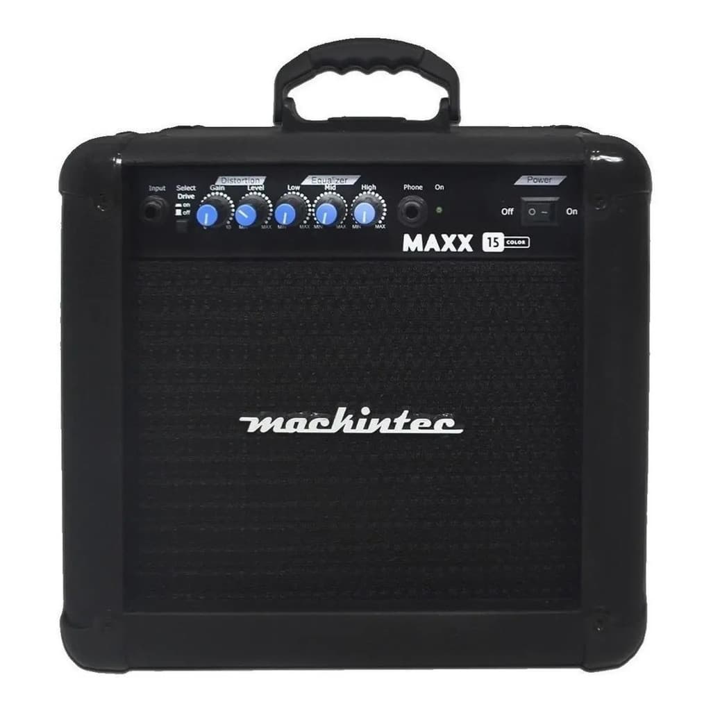 Amplificador Combo Transistor Mackintec Maxx 15w Guitarra Preto P10 Estampado 127/220v
