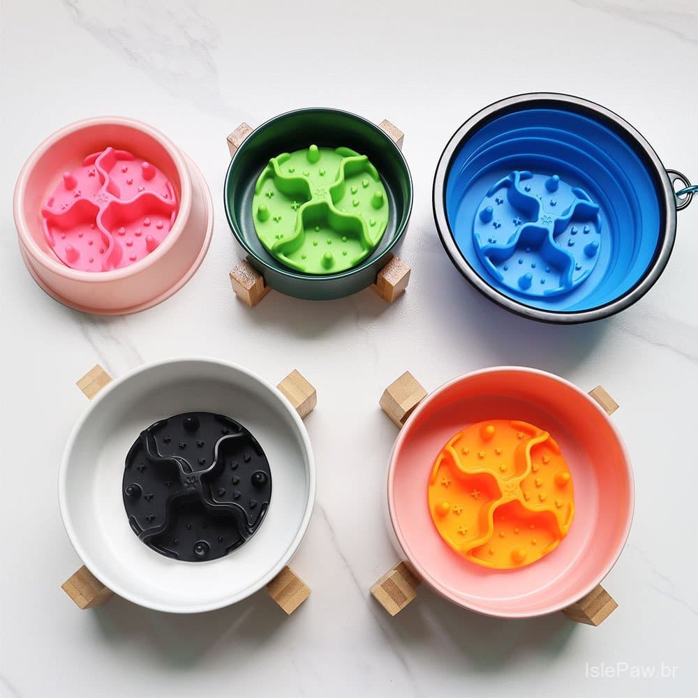 Inserção Comedouro Lento Silicone Cachorro Gato Reduz Velocidade Alimentar