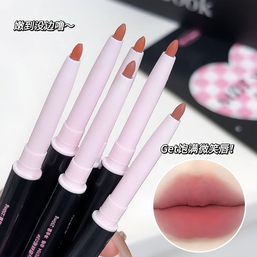 One Outline Tridimensional Plump Lip Liner Lip Liner Pincel labial de duas cabeças Lápis labial