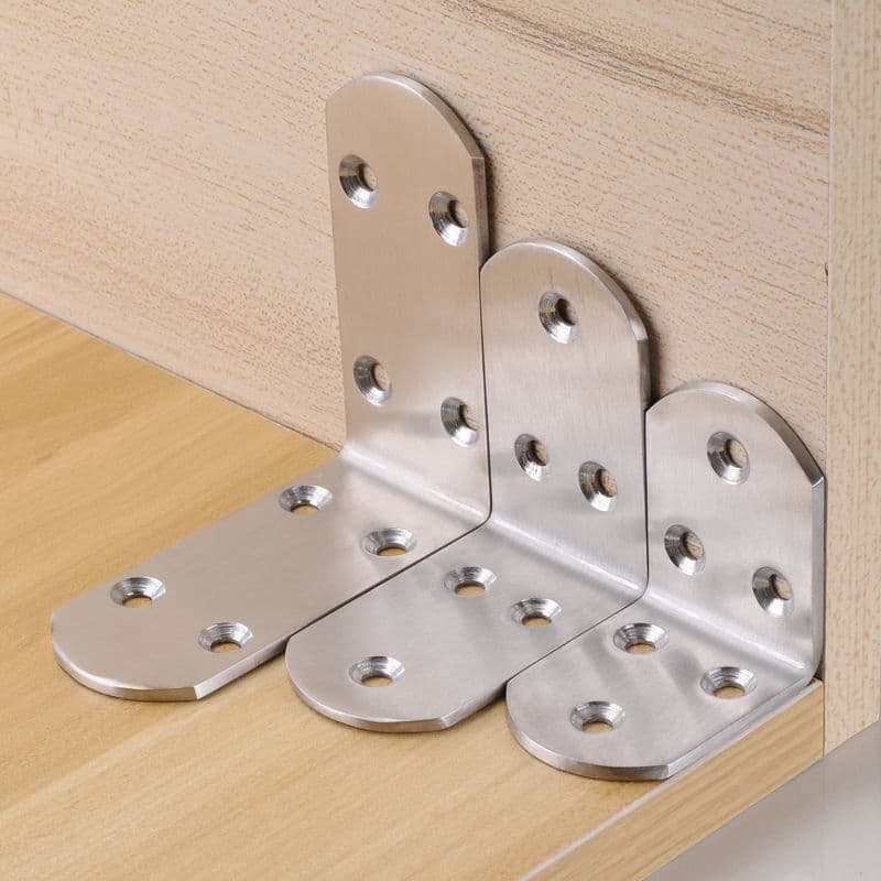 Suporte angular triangular de ferro para prateleiras, mesas e cadeiras, ferragens de móveis em aço inoxidável, suporte d