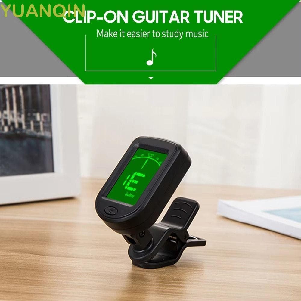 Afinador De Instrumentos De Cordas YUANQINZT , Mini Guitarra Com Display LCD , Instrumento Digital Clipe