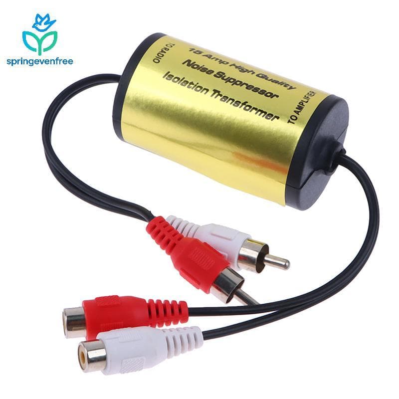 Spe RCA Filtro De Ruído De Áudio Supressor Lsolator De Loop De Terra Para Carro E Casa Estéreo 2-Macho , 2rca Feminino F