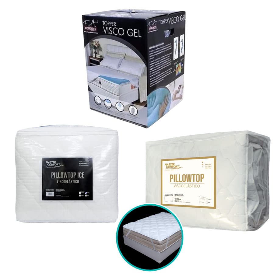Pillow Top Topper Nasa Casal Viscogel F.A. 138x188x4cm