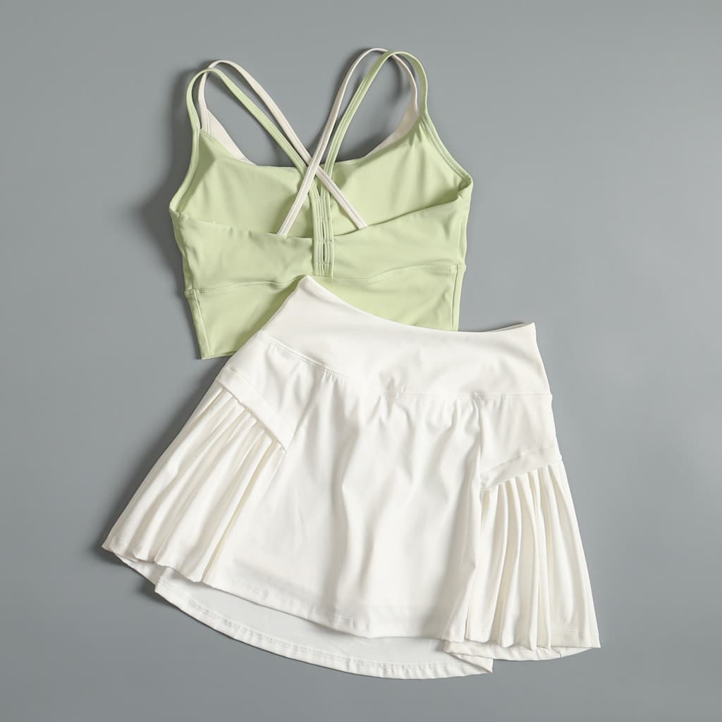 Terno esportivo de Badminton feminino verão ginásio treinamento roupas de Yoga cintura alta mais magro olhar Anti-reflex