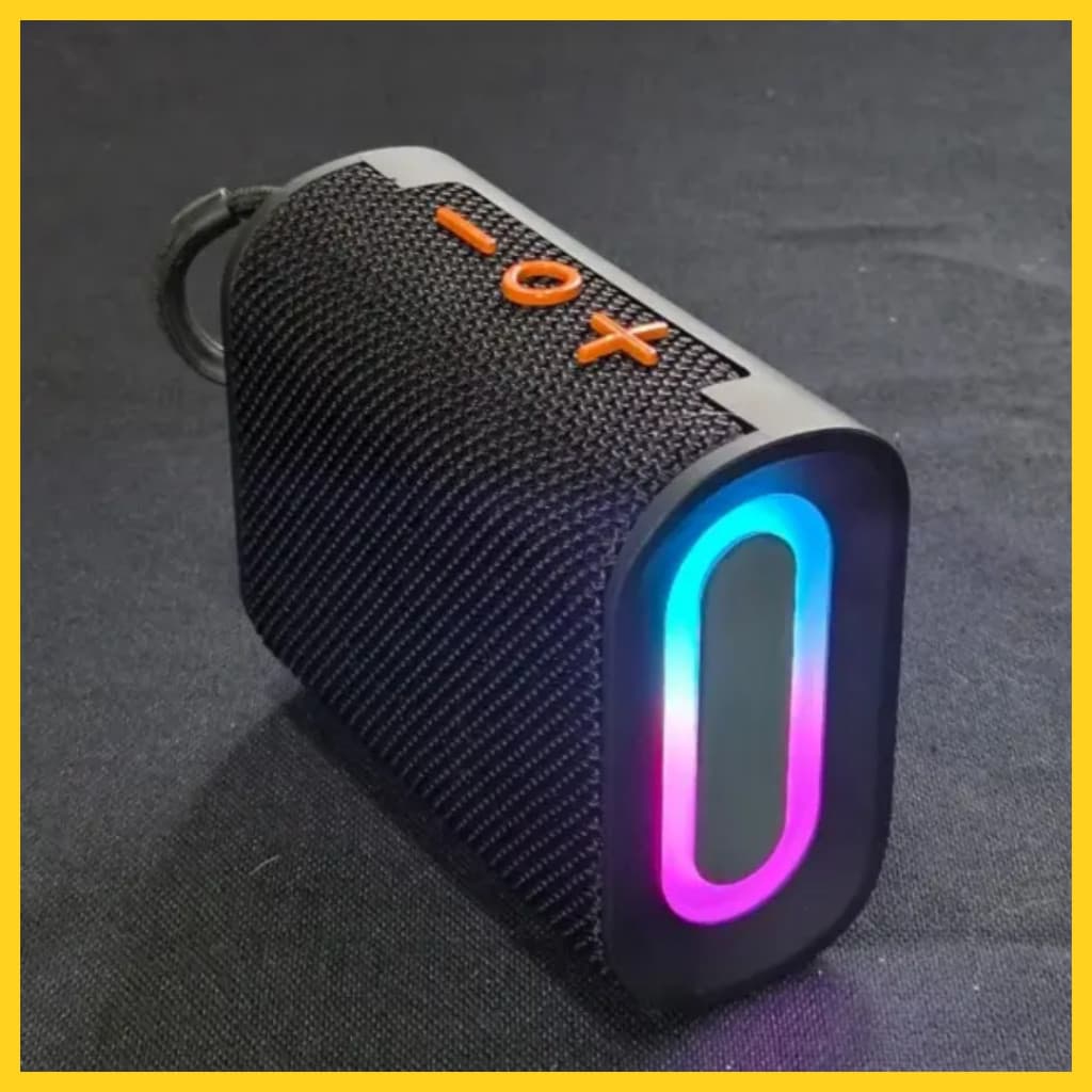Caixa de Som Portátil 20W com LED RGB Bluetooth USB Tipo C MicroSD Som Limpo e Potente