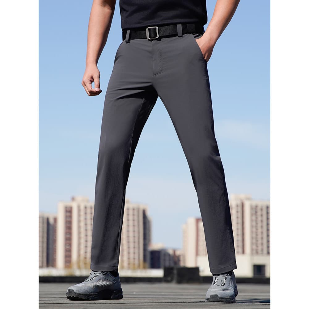 Long Ya Pioneer No. 36 calças leves Slim-fit calças casuais masculinas respiráveis 2026 novo estilo de negócios