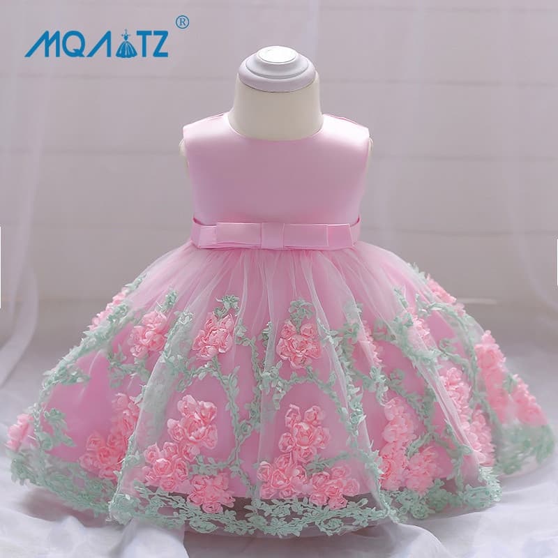 Vestido de Festa para Bebê Menina, Floral, Princesa, para Aniversário e Casamento, 3-24 Meses L1845XZ A3KM