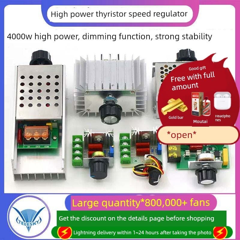 Silício controlável de alta potência do Motor regulador de velocidade de 2.000 W