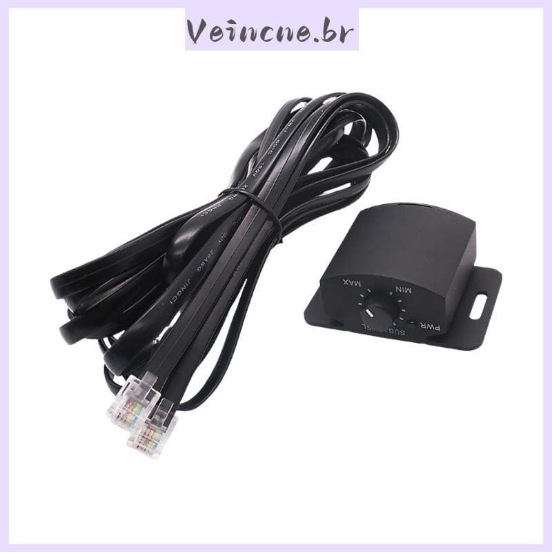 Conjunto Botão Controle Remoto Volumes Graves Para Amplificador Carro VEI Ajuste Som