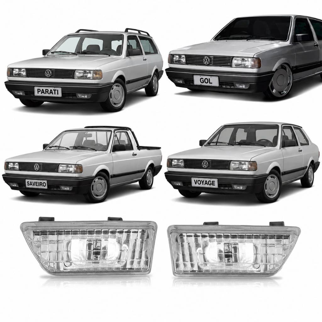 Par Farol de Milha Auxiliar Gol G1 Voyage Parati Saveiro 1987 1988 1989 1990 1991 1992 1993 1994