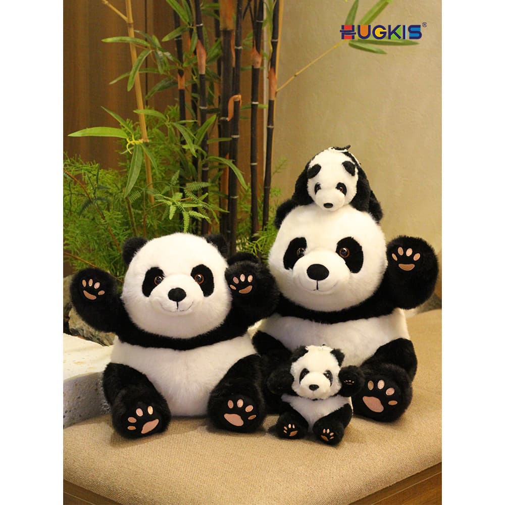 HUGKIS simulação Panda boneca de pelúcia acompanhando boneca reconfortante pequena nove boneca pingente enviar presente