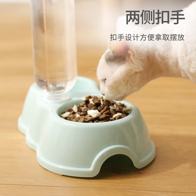 Alimentos e bebedouros para animais de estimação, tigela dupla para água e comida, tigela para cães e gatos, bebedouro a