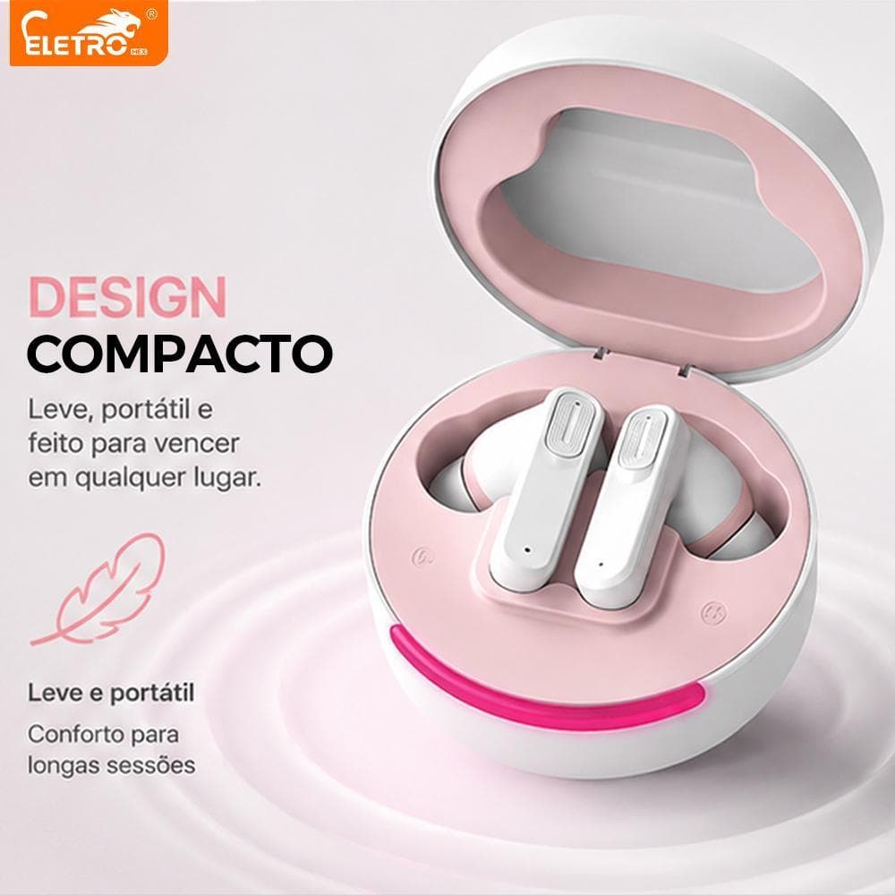 Fone Gamer Sem Fio Bluetooth com Baixa Latência, Intra-auricular com Cancelamento de Ruído – Som Estéreo para PUBG