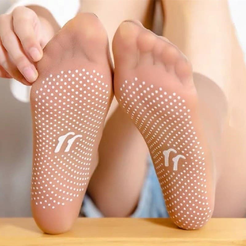 Meias femininas verão Ultra-fino antiderrapante resistente ao desgaste meias de cristal dedos transparentes anti-Snaggin